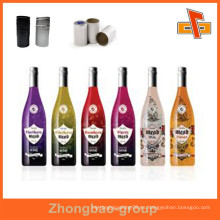 Guangzhou vendedor impermeable personalizable encogible sensibles al calor botella de vino atractivo etiqueta cuello con su logotipo